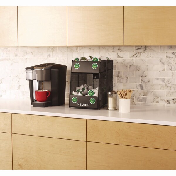Keurig K-Cup Pod Wire Mesh Display Rack 4-Sleeve, 11 x 14 x 15.4, Black - 7582