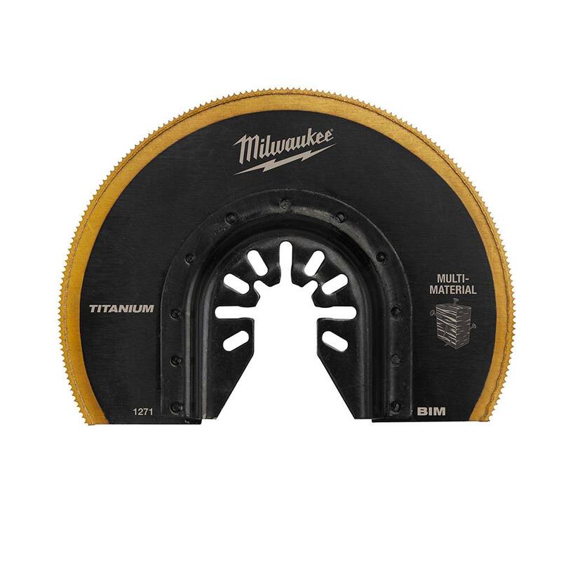 Milwaukee 3-1/2 pulgadas Hoja Oscilante Multiherramienta de Titanio Segmentada Bi-Metal Universal Fit (paquete de 1) - 49-25-1271