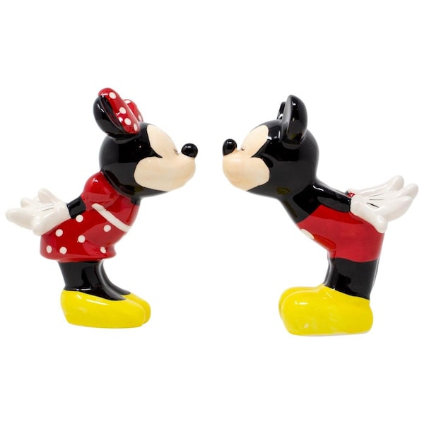 Mickey Mouse Disney Mickey & Minnie Kissing Salt & Pepper Shakers - 802341