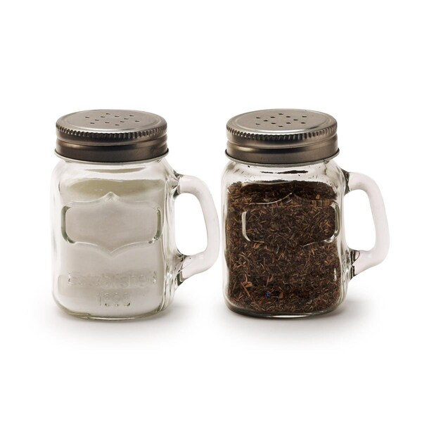Circleware Yorkshire Set of 2 - 5 oz. Mason Jar Salt and Pepper shakers - 66734/AM