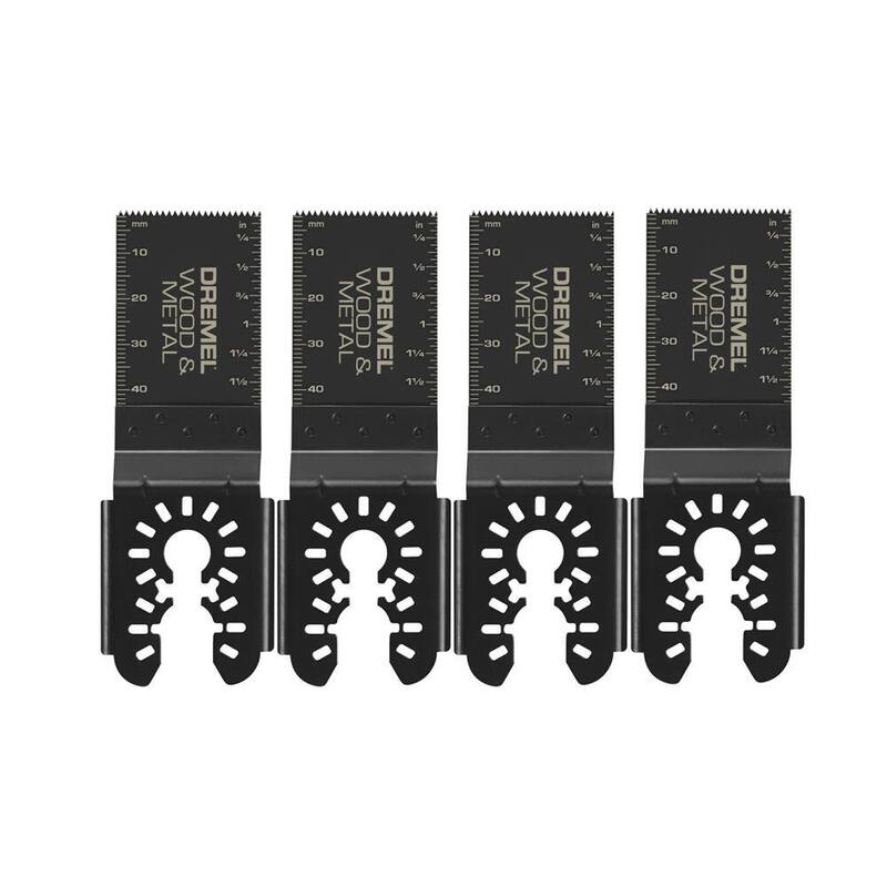 Hojas de corte de inmersión de herramienta oscilante multiusos bimetálicas de 2 pulgadas Dremel Universal Dual Interface (paquete de 4) - MM482BU-4