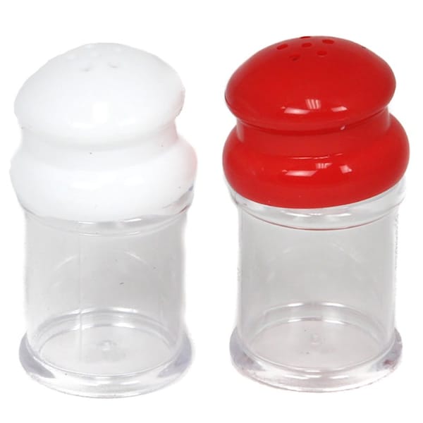 Chef Craft Corporati Chef Craft Red/White Plastic Salt and Pepper Shaker Set - 21042