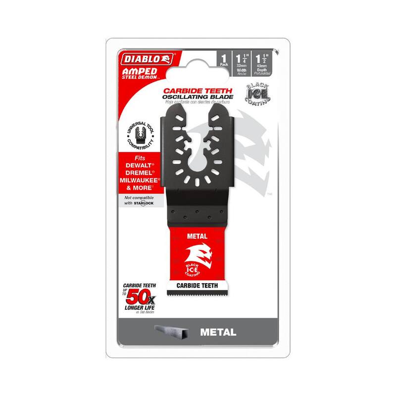DIABLO 1-1/4 pulgadas AMPED Steel Demon Universal Fit Carbide Teeth Oscillating Tool Blade para Metal - DOU125CF