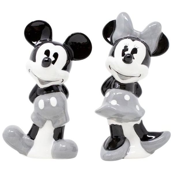 Mickey Mouse Mickey Mouse 805662 Disney Mickey & Minnie Mouse Grey Salt & Pepper Shakers - 805662