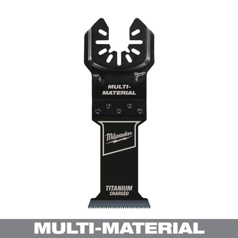 Milwaukee 1-3/8 pulgadas Titanium Bi-Metal Universal Fit Hoja Oscilante para Cortar Madera y Metal en Herramienta Multifunción (1 pieza) - 49-25-1231