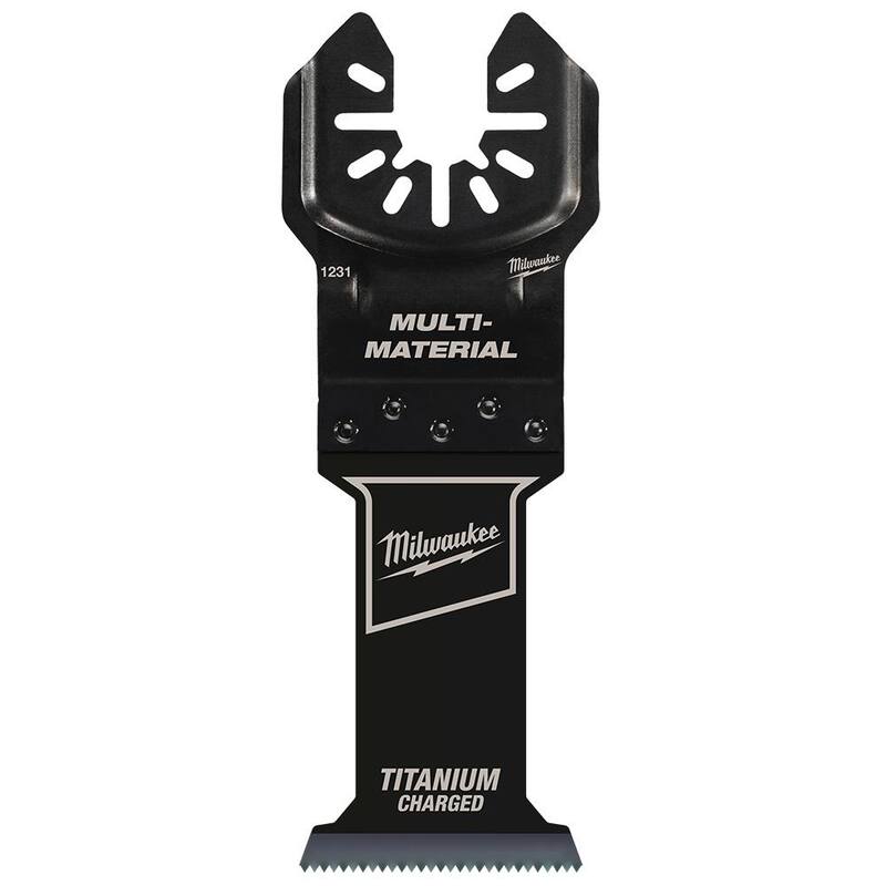 Milwaukee 1-3/8 pulgadas Titanium Bi-Metal Universal Fit Hoja Oscilante para Cortar Madera y Metal en Herramienta Multifunción (1 pieza) - 49-25-1231