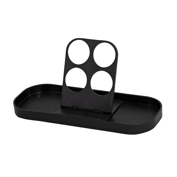 Hapco-Elmar KCH200BLK-Finishing Touches 4 Pod Holder and Amenity Tray, Black, PK 6 - KCH200BLK