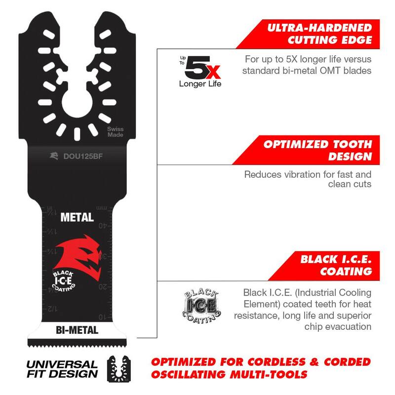 DIABLO 1-1/4 in. Steel Demon Cuchillas Universales de Herramienta Oscilante Bimetálicas para Metal - DOU125BF3