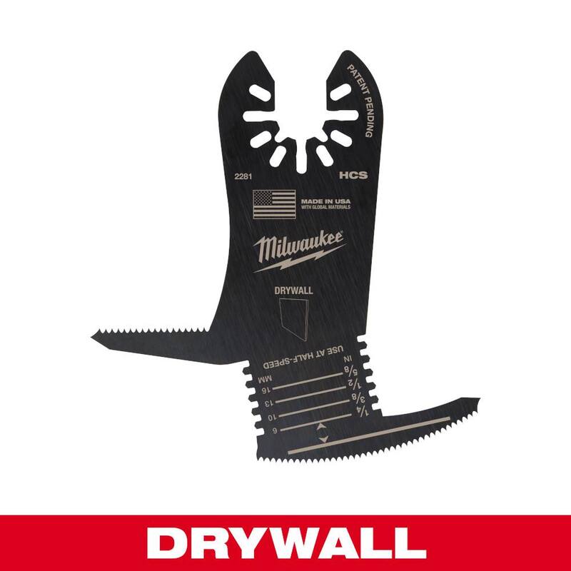 Herramienta oscilante 5 en 1 para corte de yeso de ajuste universal de acero al carbono de Milwaukee (1 pieza) - 49-25-2281