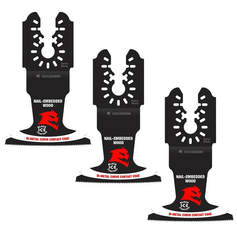 DIABLO 2-1/2 pulgadas Demo Demon cuchillas universales para herramientas oscilantes de Bi-Metal para madera con clavos incrustados - DOU250BW3