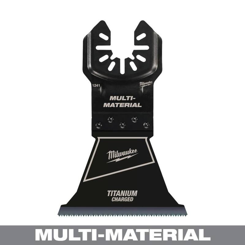Cuchilla oscilante para multiherramienta de corte de madera y metal, titanio bimetálico, Universal Fit de 2-1/2 pulgadas de Milwaukee (paquete de 1) - 49-25-1241