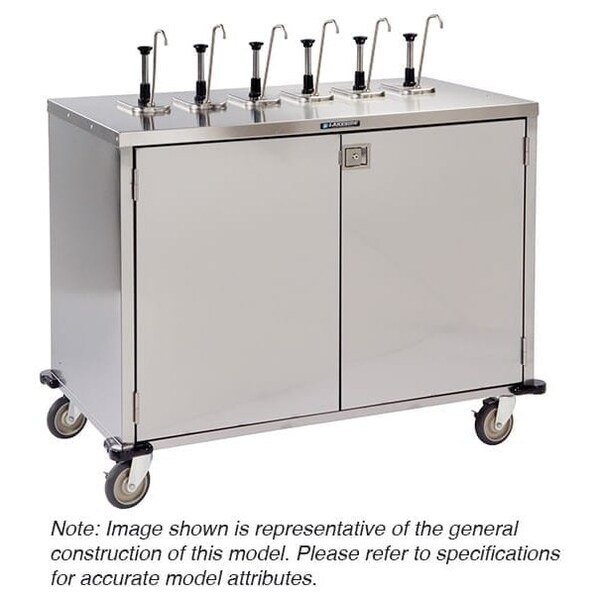 Lakeside Condiment Cart w/Flat Top-8 EZ Serv Pumps Dispense Up to 4 Products - 70201
