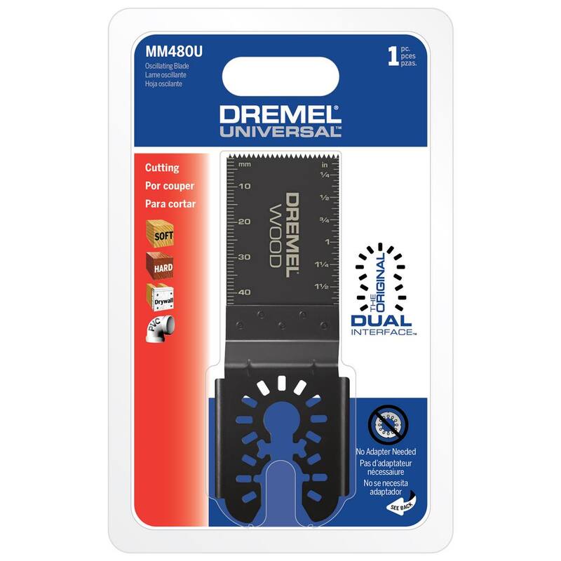 Cuchilla universal para herramienta multifuncional oscilante de corte en madera de 1-1/4 pulgadas (1 pieza) - MM480U