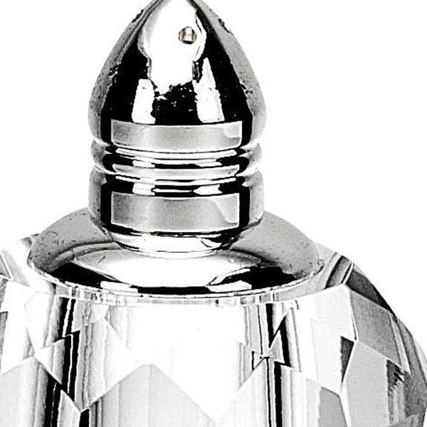 Homeroots Handcrafted Optical Crystal & Silver Salt & Pepper Shakers, Pair - 376102
