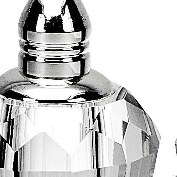 Homeroots Handcrafted Optical Crystal & Silver Salt & Pepper Shakers, Pair - 376102