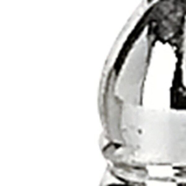 Homeroots Handcrafted Optical Crystal, Silver Square Size Salt & Pepper Shakers - 376097