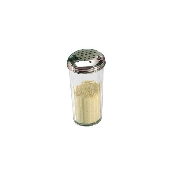 American Metalcraft 12 oz SAN Tapered Cheese Shaker w/Top - 3312