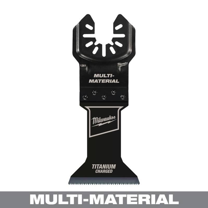 Milwaukee 1-3/4 pulgadas Hoja Oscilante de Corte de Metal con Afilado Universal de Titanio Bi-Metal (1 Paquete) - 49-25-1261