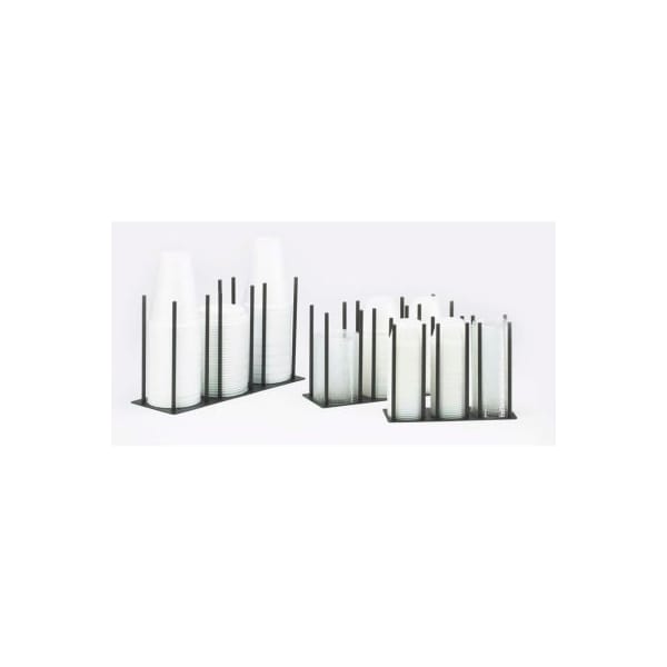 Cal Mil Plastics Cal-Mil Ramekin / Lid Organizer Up to 4in Diameter 12inW x 4-1/4inD x 7inH Black - 1516-4-13
