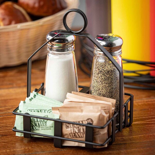 Tablecraft Rnd S/P Shakers W/SS Tops, 3OZ, PK12 - 132S&P-2