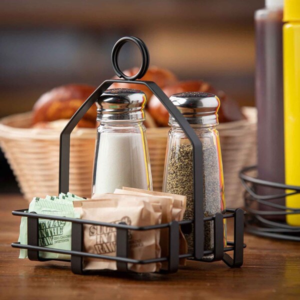 Tablecraft Rnd S/P Shakers W/SS Tops, 3OZ, PK12 - 132S&P-2