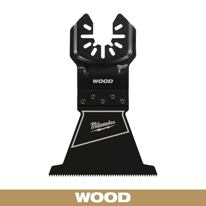 Milwaukee Hoja oscilante multiusos para corte de madera de ajuste universal de acero de alto carbono de 2-1/2 pulgadas (paquete de 1) - 49-25-1111