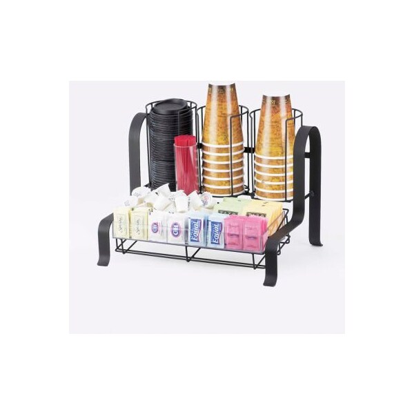 Cal Mil Plastics Cal-Mil 1594-13 Soho Condiment Organizer 15-3/4"W x 12"D x 12"H Black - 1594-13