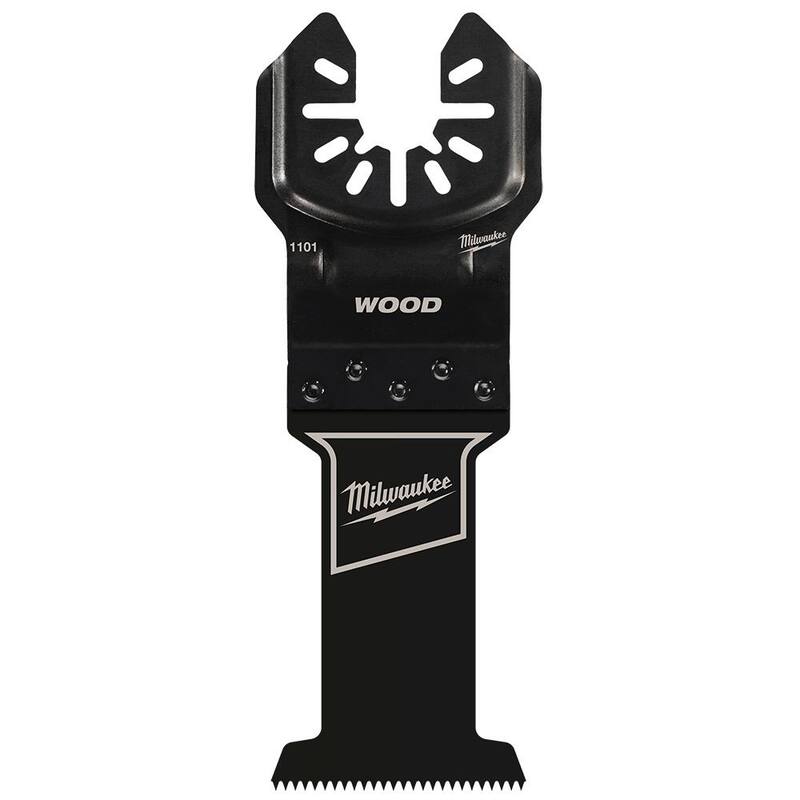 Hoja oscilante para multi-herramienta de corte de madera de ajuste universal de acero de alto carbono de 1-3/8 pulgadas de Milwaukee (paquete de 10) -  49-25-1100