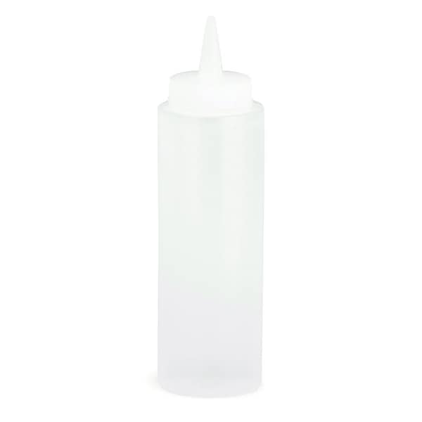 Tablecraft Std Sqz Bottle, Clr, 38mm, Cone, 8OZ, PK12 - 108C-1