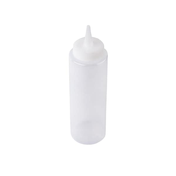 Tablecraft Std Sqz Bottle, Clr, 38mm, Cone, 8OZ, PK12 - 108C-1