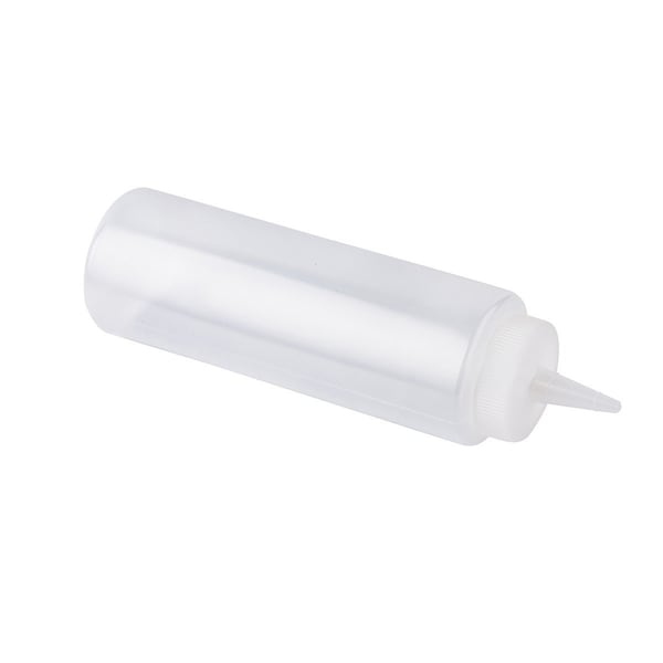 Tablecraft Std Sqz Bottle, Clr, 38mm, Cone, 8OZ, PK12 - 108C-1
