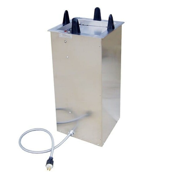 Lakeside Regular Heated Drop-In Square Plate Dispenser; 10-1/2" to 11-1/4" - S6011