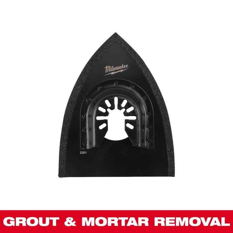 Milwaukee 3 pulgadas Hoja Universal de Carburo 2 en 1 con Grit Híbrido Bi-Metal para Trabajo de Azulejo Herramienta Oscilante Multiuso (1 pieza) - 49-25-2261