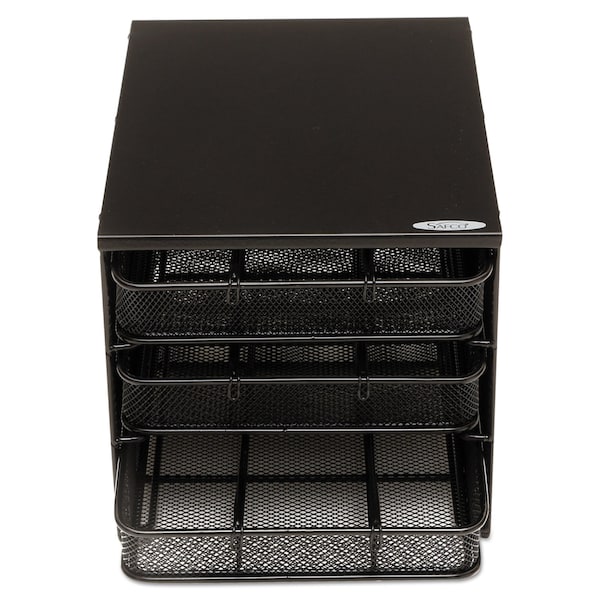 Safco Hospitality Organizer, 3 Tier, Black - 3275BL