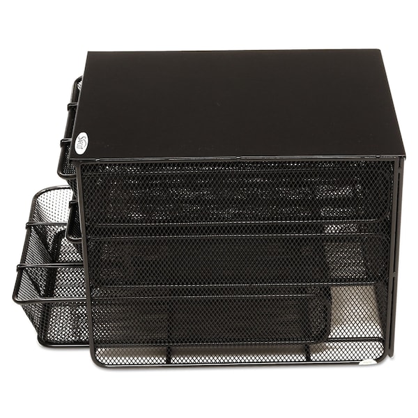 Safco Hospitality Organizer, 3 Tier, Black - 3275BL