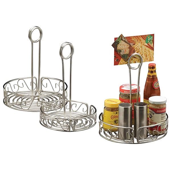 American Metalcraft Condiment Rack, Silver, 6 1/4 x 9 In. - SSCC6