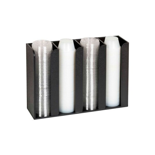 Dispense Rite Dispense-Rite - Portion Cup & Lid Organizer, Countertop Or Wall Mount - CTCO-4BT