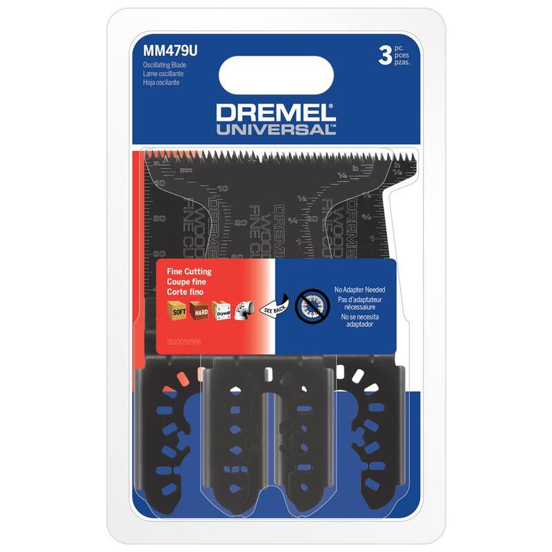 Juego de hojas universales para cortar madera fina con herramienta multiusos oscilante (3 piezas) - MM479U