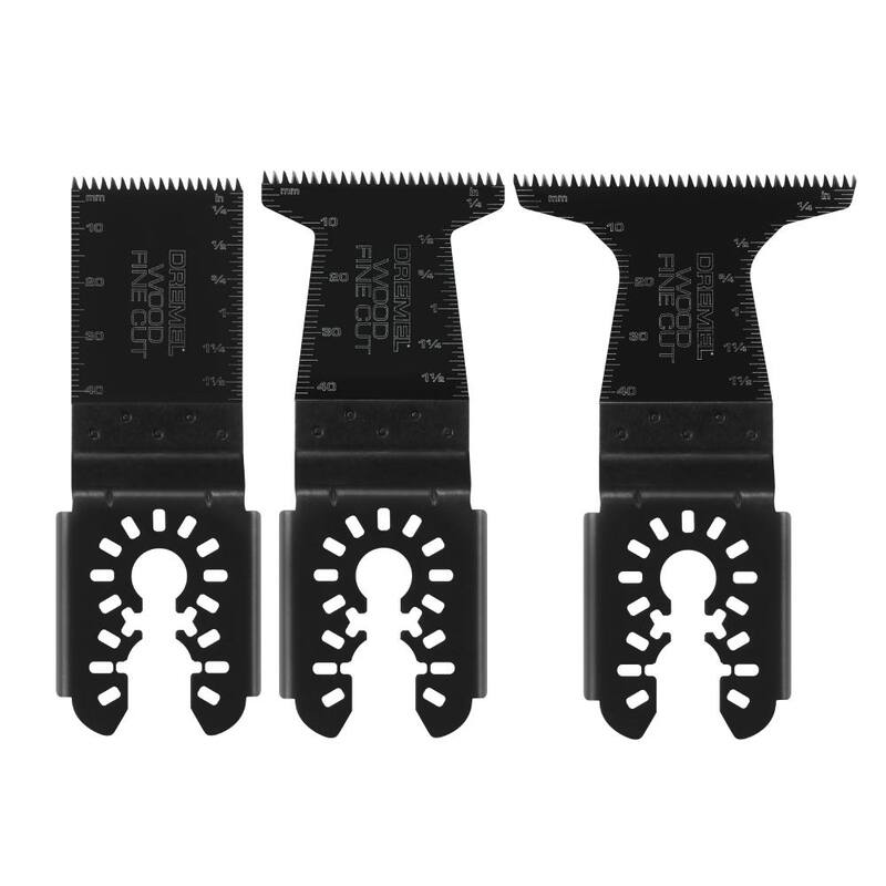 Juego de hojas universales para cortar madera fina con herramienta multiusos oscilante (3 piezas) - MM479U