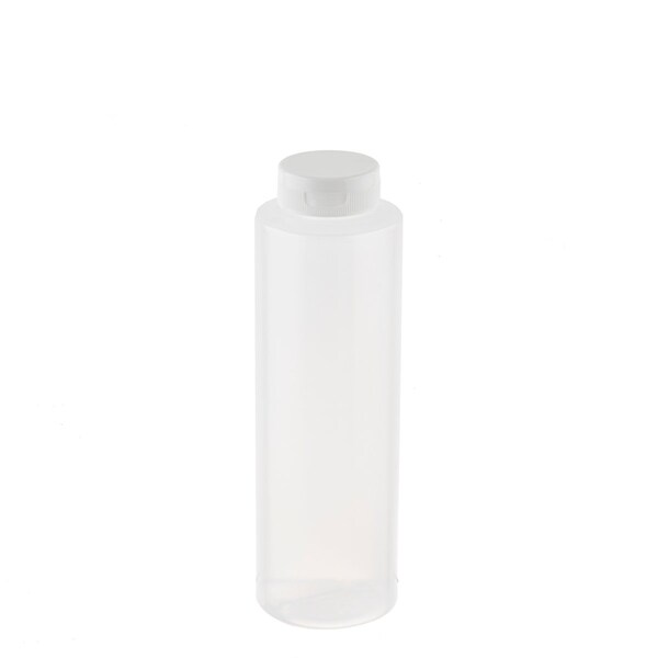 Tablecraft Flp Top Cap Sqz Bottle, Clr, Wht, 12OZ, PK12 - 2112C-1