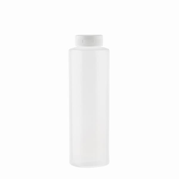 Tablecraft Flp Top Cap Sqz Bottle, Clr, Wht, 12OZ, PK12 - 2112C-1