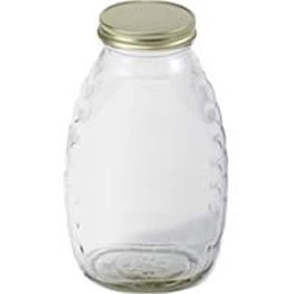 Miller Mfg Miller Mfg 052858 Glass Honey Jar With Lids - 16 oz. - 52858