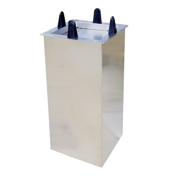 Lakeside Regular Shielded Drop-In Square Plate Dispenser; 8-1/2" to 9-1/4" - S5009