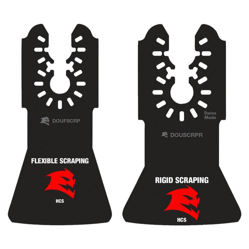 Set de raspadores oscilantes de acero de alto carbono DIABLO Universal Fit para la remoción de adhesivos - DOUSCRP2
