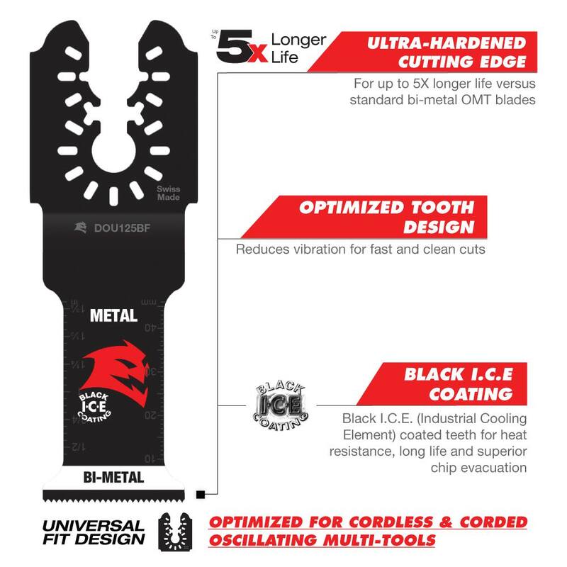 DIABLO 1-1/4 pulg. Hoja de herramienta oscilante bi-metal Universal Fit para metal - DOU125BF