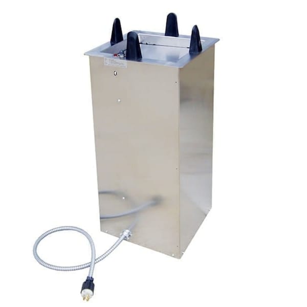 Lakeside Regular Heated Drop-In Square Plate Dispenser; 9-1/2" to 10-1/4" - S6010