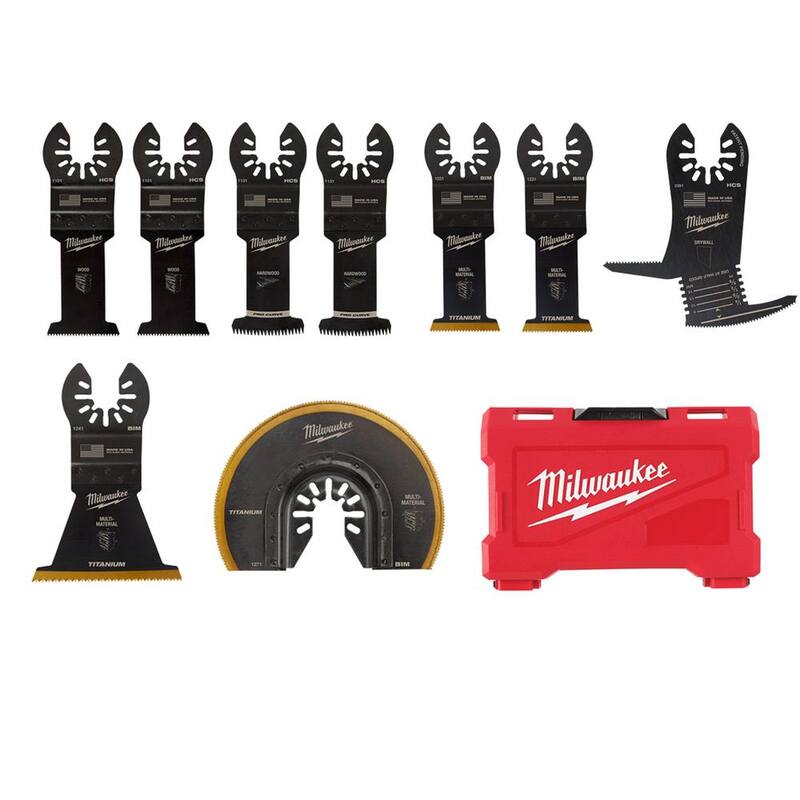Juego de hojas para herramienta oscilante Milwaukee con hoja para yeso de 5 en 1 (9 piezas) - 49-10-9212-49-25-2281