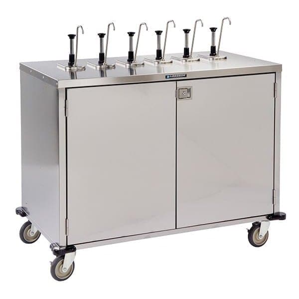 Lakeside Condiment Cart w/Flat Top-12 EZ Serv Pumps Dispense Up to 3 Products - 70271