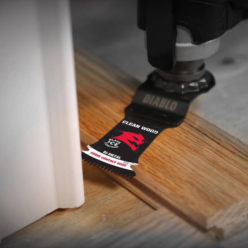 DIABLO 1-1/4 pulgadas Demo Demon Universal Fit Hoja de herramienta oscilante bimetálica para madera limpia - DOU125JBW