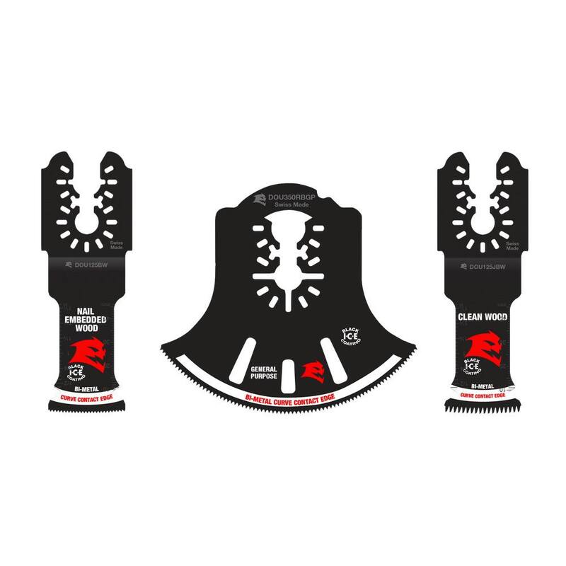 Set de 3 piezas de cuchillas oscilantes de ajuste universal Bi-Metal DIABLO - DOU3BS